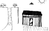 House by waterfall